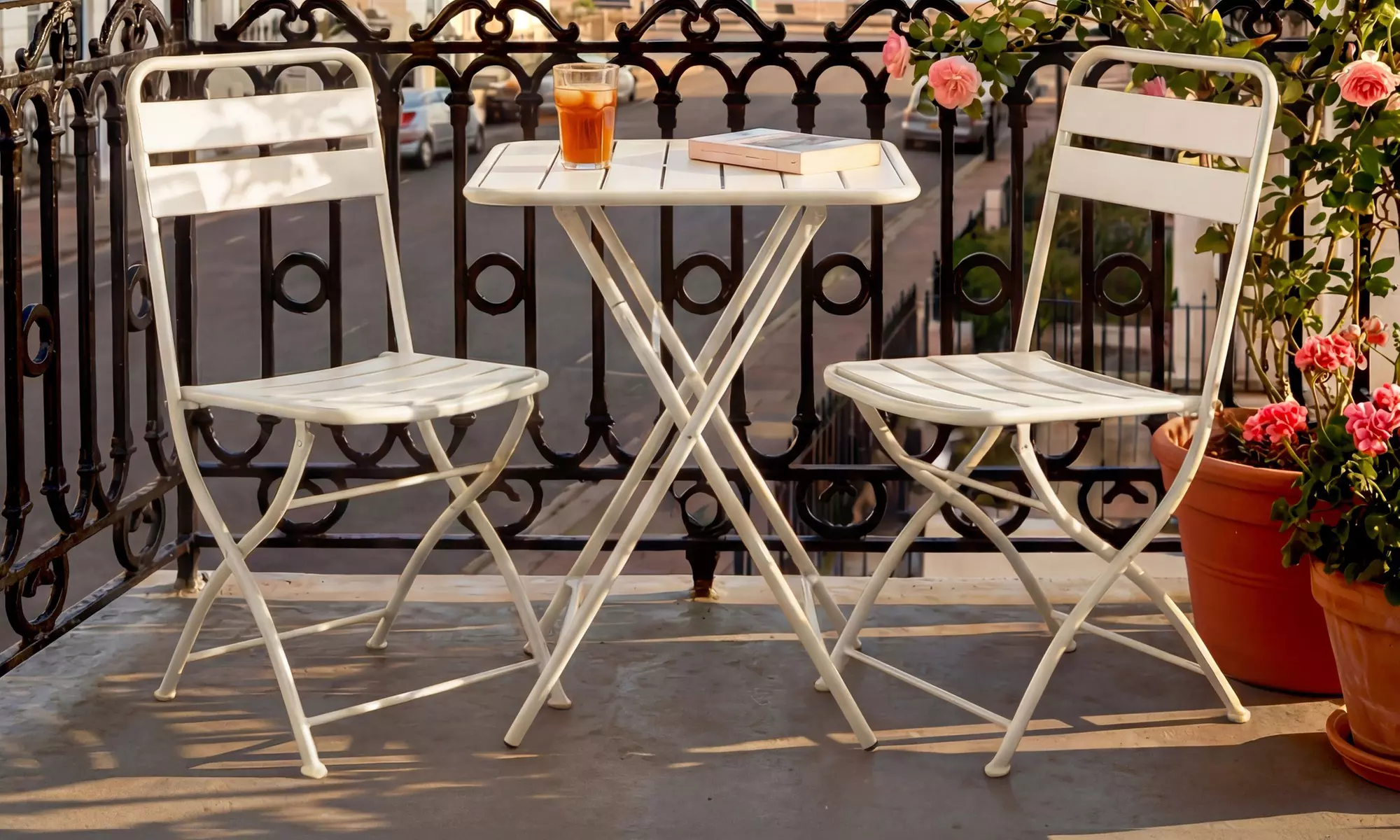 Colourways Folding Patio and Balcony Bistro Set in choice of colour