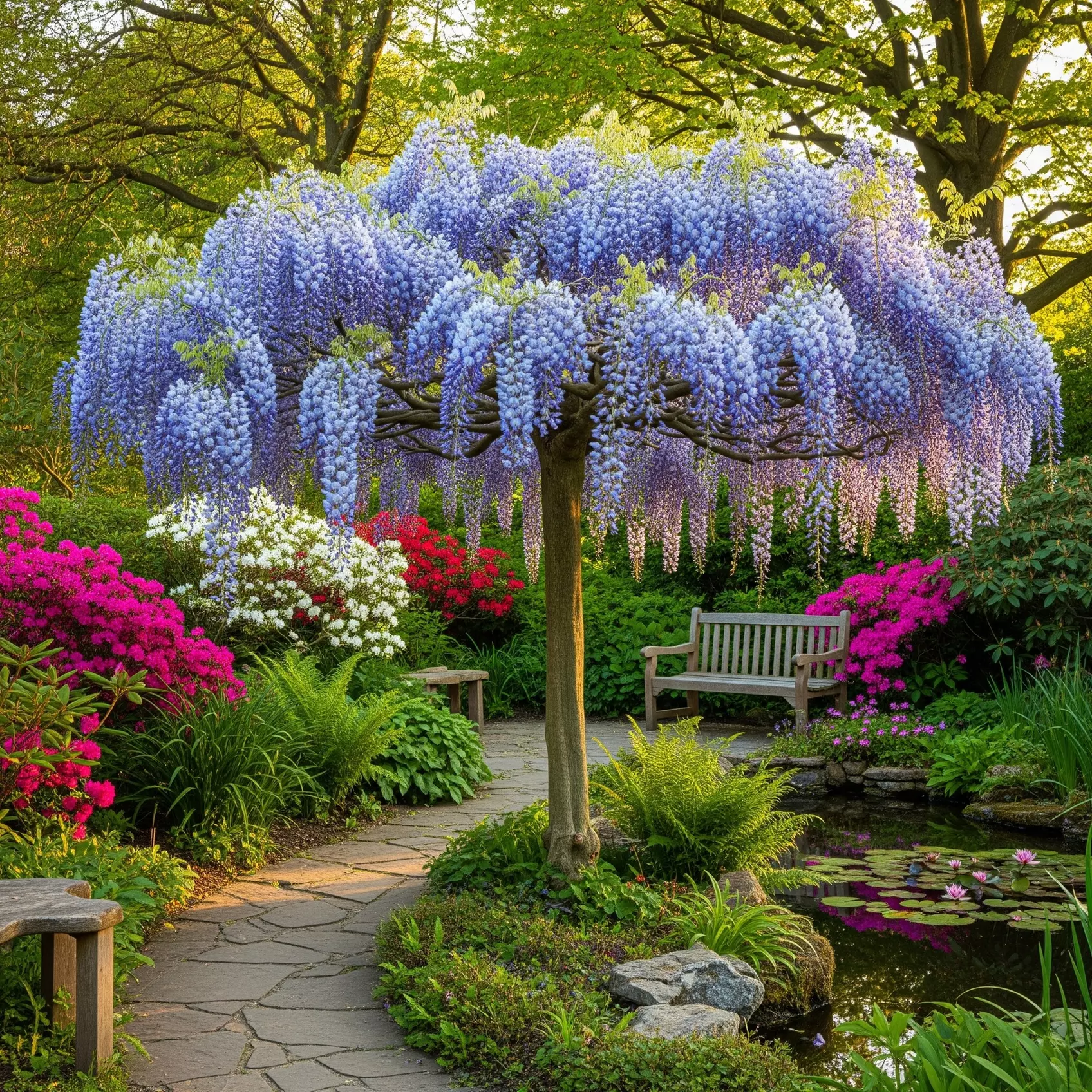 Blue Chinese Wisteria Trees in Quart, 1 Gallon, and 3 Gallon Sizes with Free Shipping (Up to 15% Off)