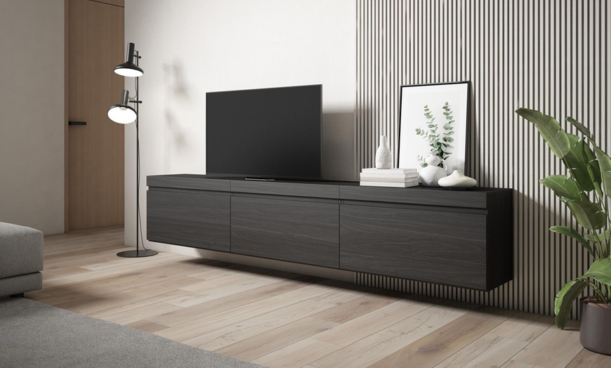 Image 24: Meuble TV suspendu avec grande capacité de rangement  