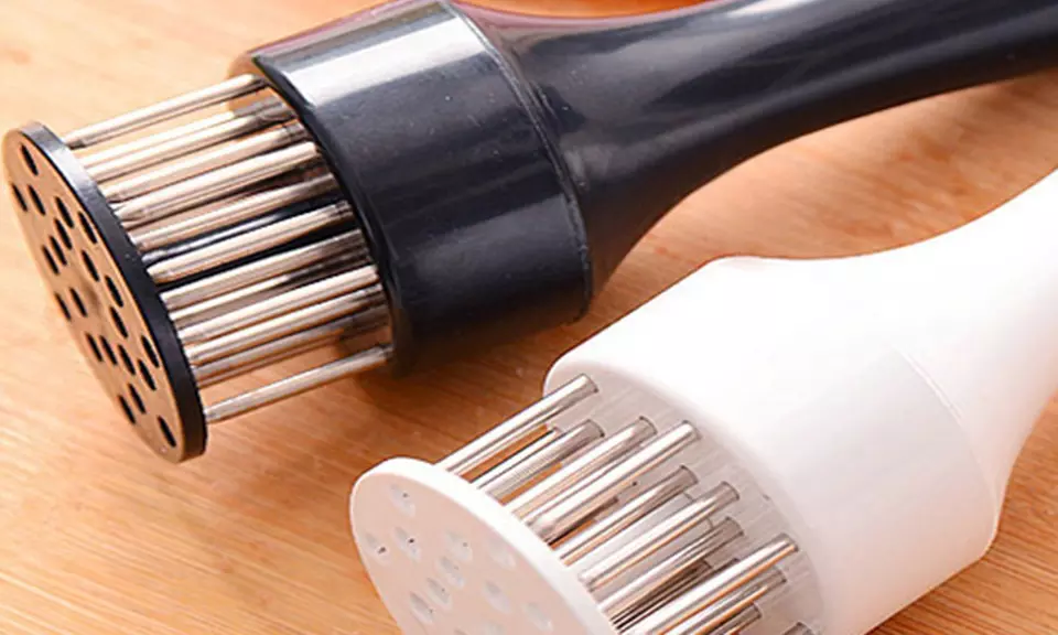 US 1-2 Pcs Professional Meat Tenderizer with Meat Sharp Stainless Steel Needle