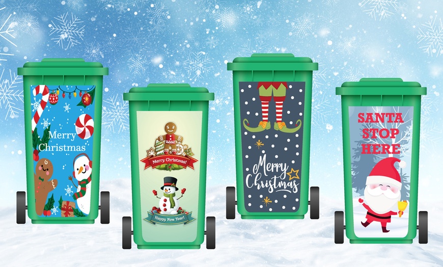 Image 4: Make Your Wheelie Bin Merry with Festive Christmas Stickers!
