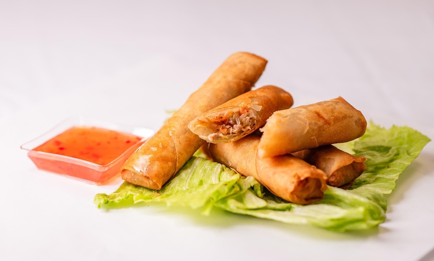 Image 6: Egg Roll & Drink Combo for One, Two, or Three — Choice of Flavors