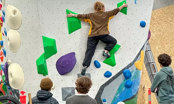 Enjoy a Full Day of Indoor Rock Climbing at The Crux Bouldering Gym