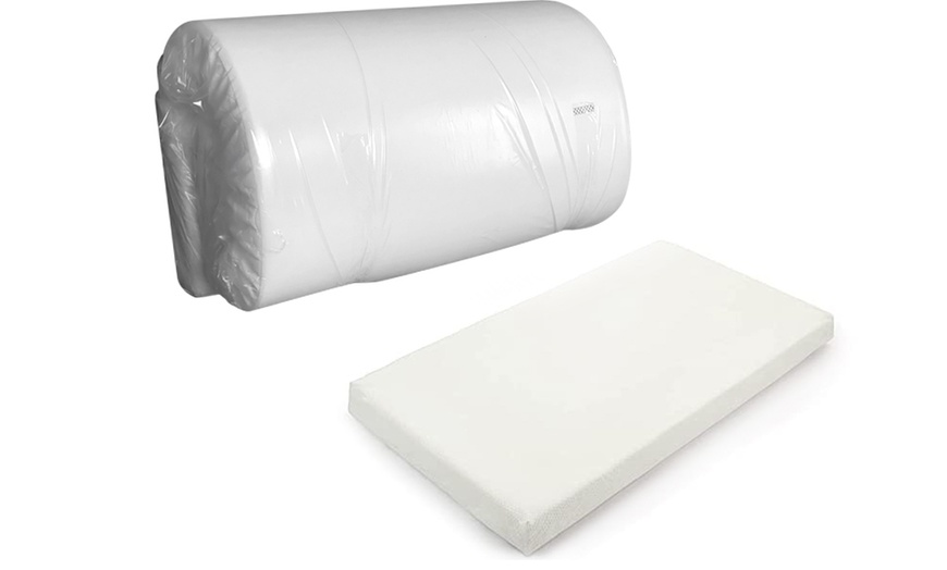 Image 2: Kisaa Living Quilted Waterproof Cot Foam Mattress/ Cotbed Various Size