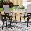 Image 7: Garden Rippled Tempered Glass Table Set
