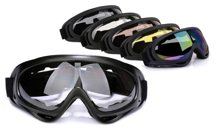 Image 2: Mens Womens Ski Snow Goggles Anti Wind Fog Dust UV Helmet Sunglasses Glasses