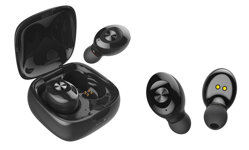 Image 1: One or Two Pairs of Bluetooth 5.0 Wireless Earbuds and Charging Case