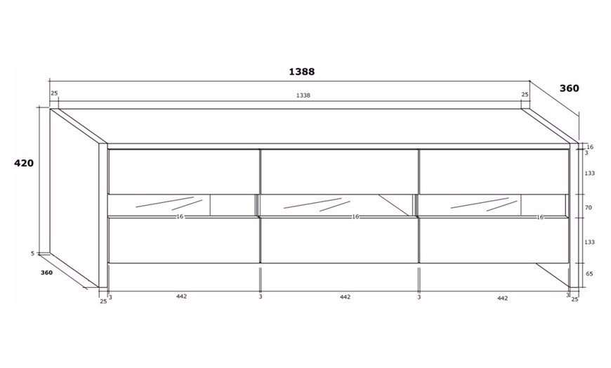 Image 12: Skylight TV Cabinet with LED