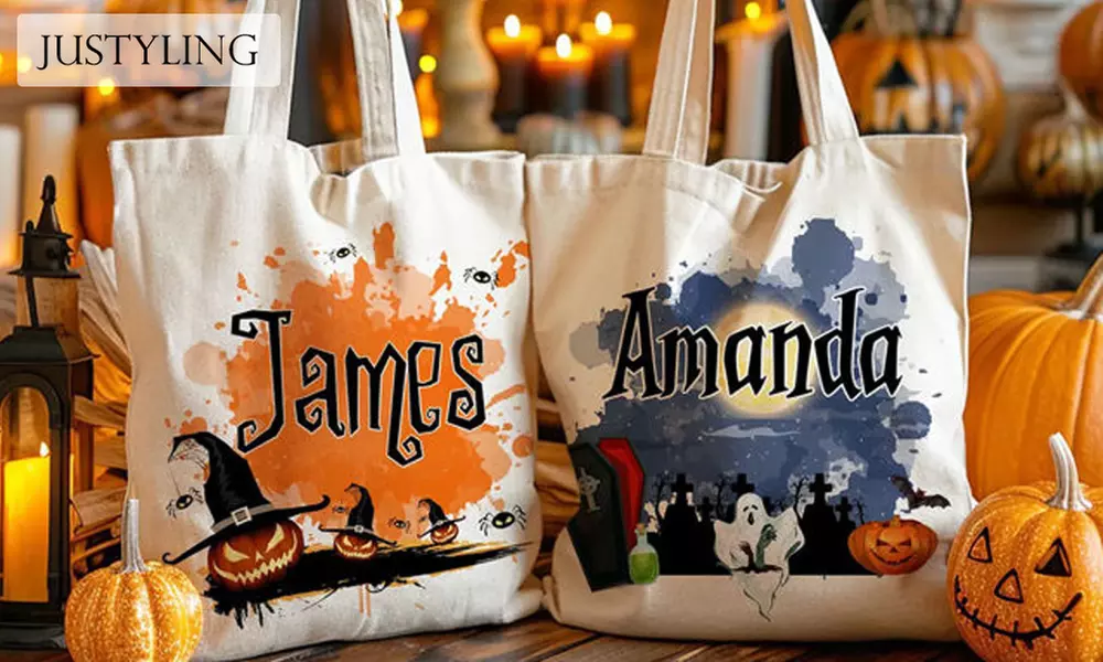 1 panier de bonbons personnalisé pour Halloween sur Justyling
