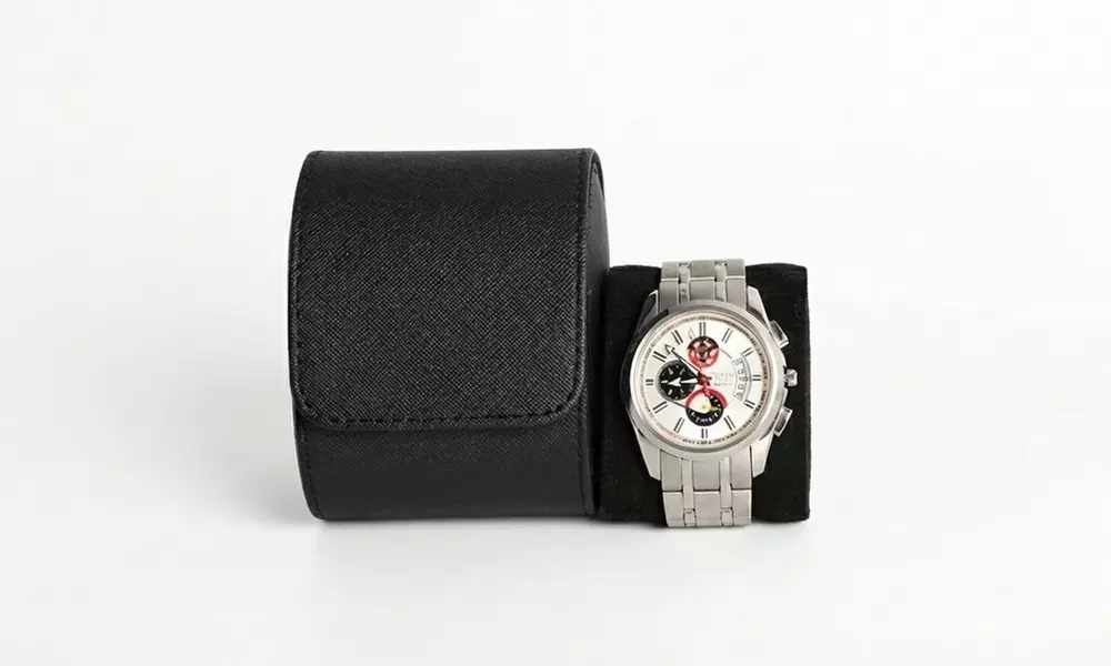 PU Leather Watch Roll Storage Case