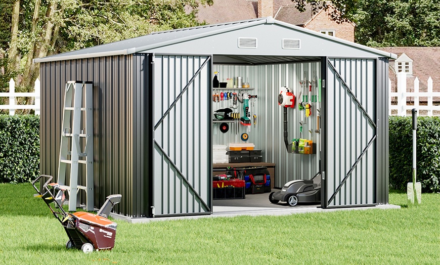 Image 11: Galvanised Metal Storage Shed
