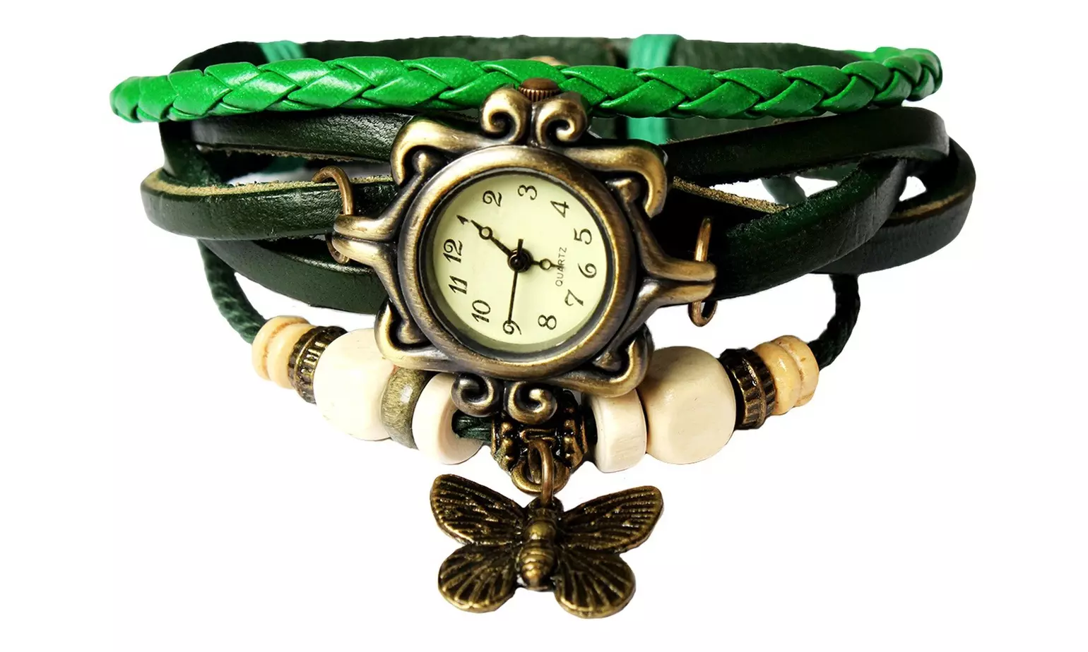 Women's Vintage Bohemian Vegan Leather Watch  (Charm And Color Choices)