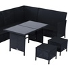 Image 7: Outsunny 8 Seater Rattan Effect Garden Dining Set with Table
