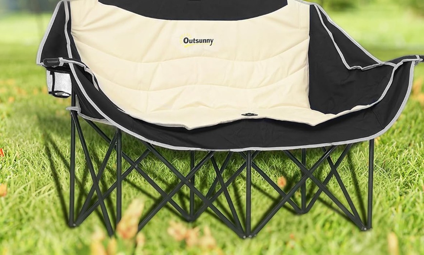 Image 13: Outsunny Double Camping Chair