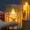 Image 4: Three Pieces of LED Electronic Candle Lights with Elegant Elk Design