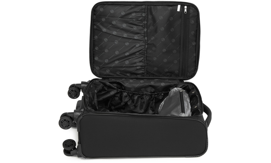 Image 4: Kono 20 inch Women's Lightweight Softshell Suitcase 32L Travel Case