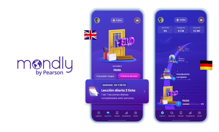Image 3: Prémium curso online de idiomas vía app o computadora con Mondly