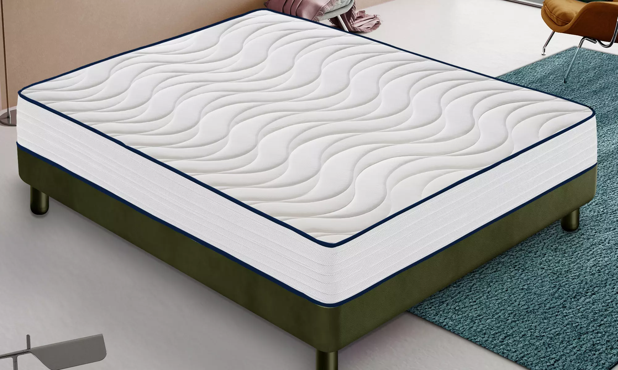 Matelas 20 cm «Double Confort» hypoallergénique – Structure HR Excellent Plus, zones différenciées
