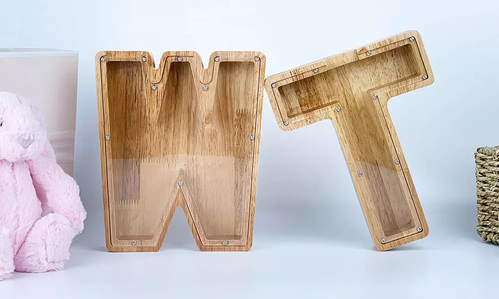 Wooden Piggy Bank by Justyling