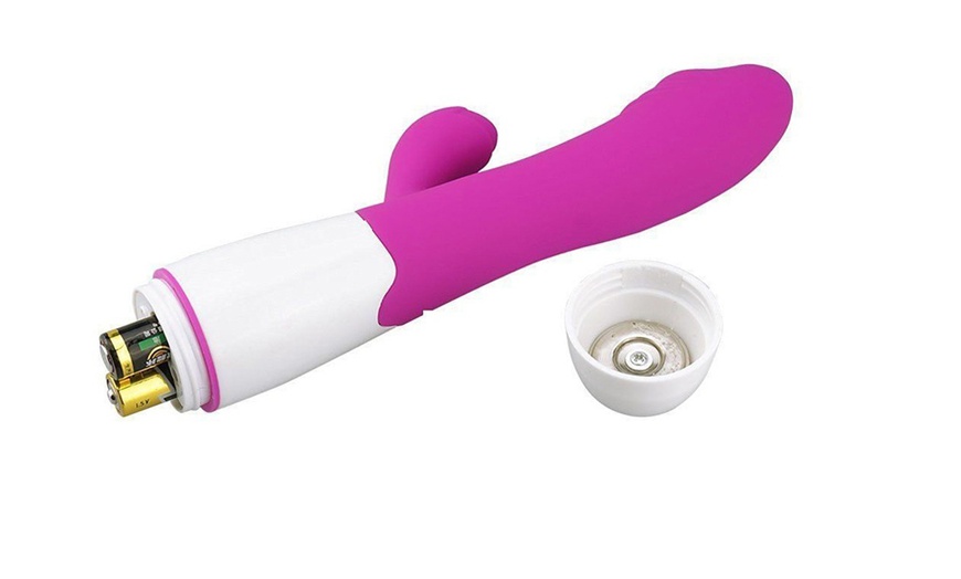 Image 2: Sex Toy 30 Modes Rabbit Vibrating G-spot Waterproof Dildo