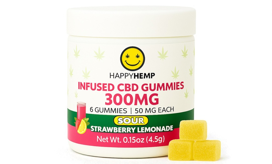 Image 8: Happy Hemp SOUR Infused CBD Gummies - High Potency