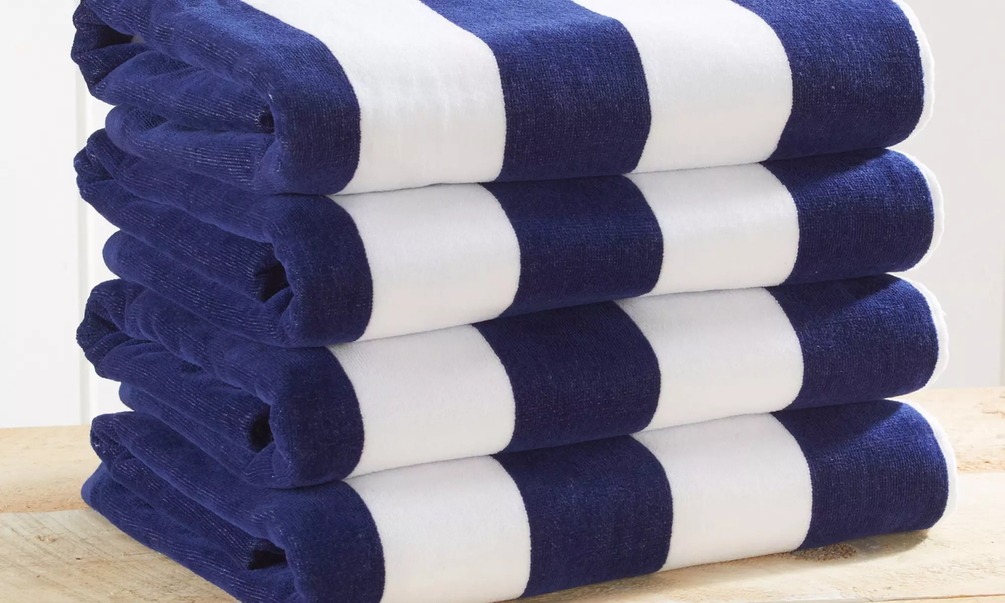 FreshFolds Four Pack Cotton Velour Beach Towels