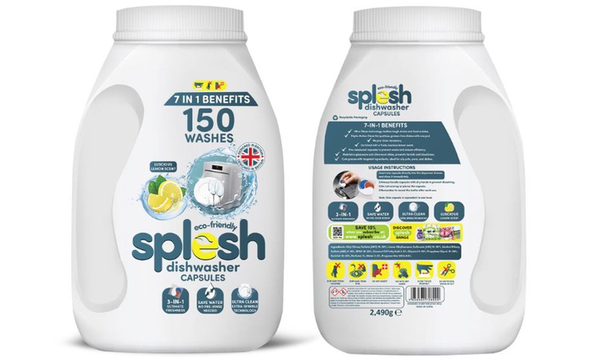 Image 1: Splesh 3-in-1 Dishwasher Tablets, Lemon: 150 or 300 Capsules
