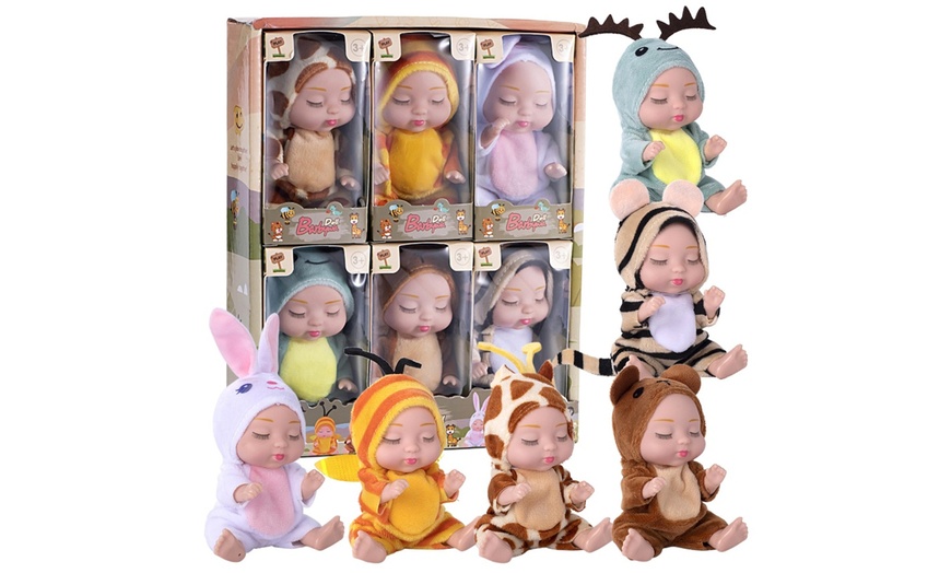Image 9: Six Picese Mini Sleeping Rebirth Dolls
