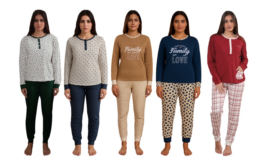 Image 1: Pigiama donna invernale in cotone di Nottingham, Coconuda o De Fonseca