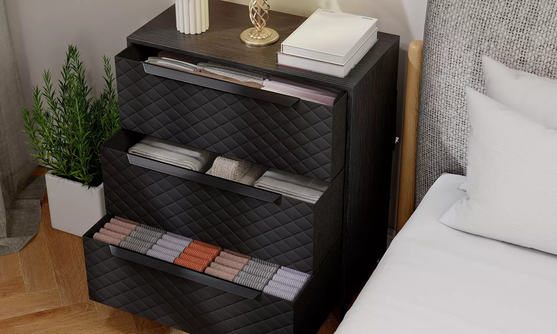 HOMCOM Fabric Drawers