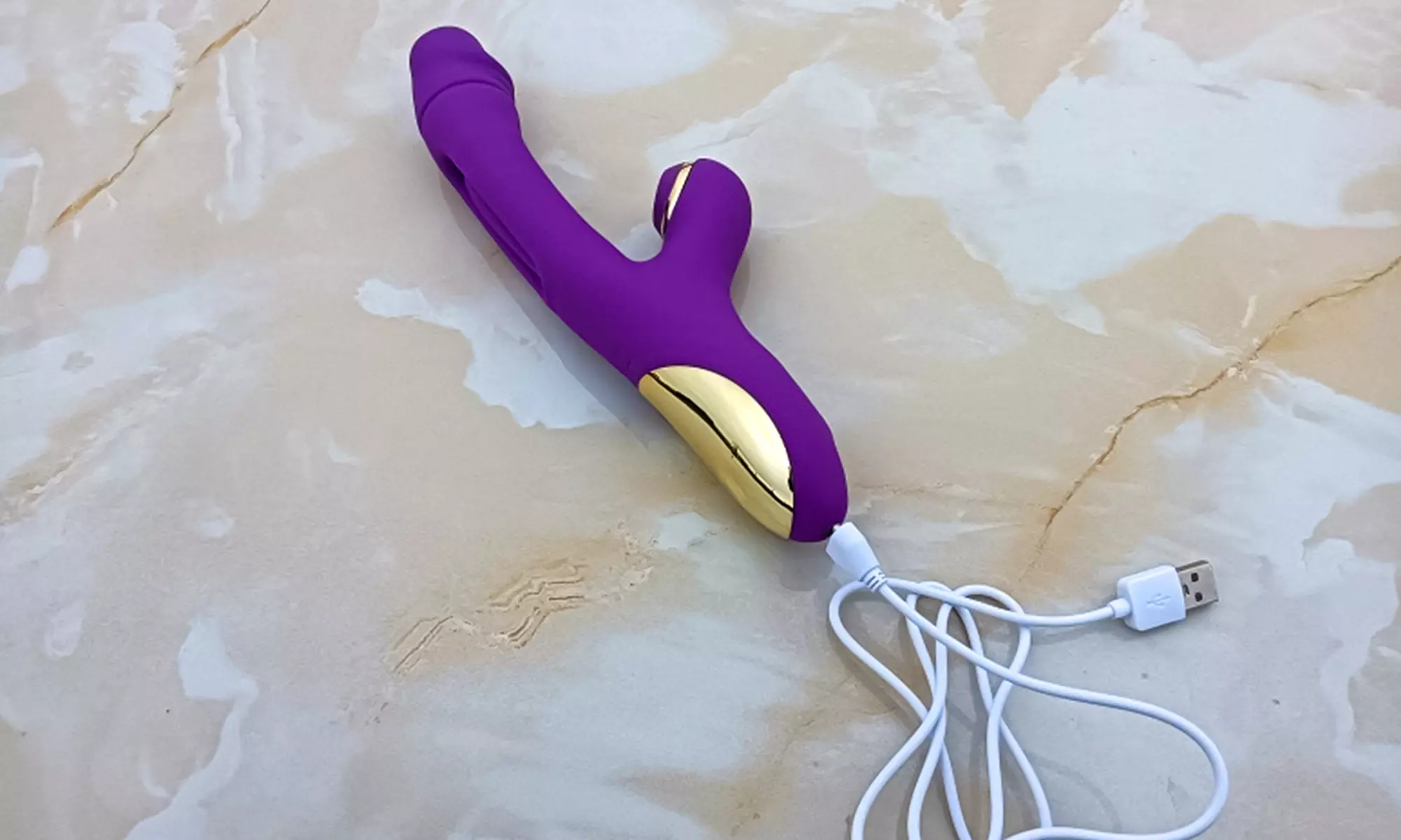 7 Speeds Flapping Rabbit Vibrator G Spot Clitoral Suction Climax Dildo Sex Toy - Primary Image