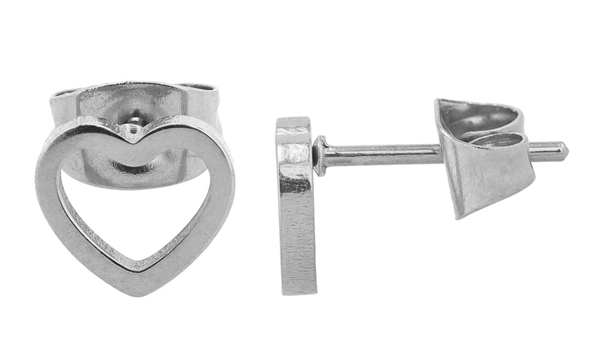 Image 13: Akzent Edelstahl-Ohrstecker für Damen