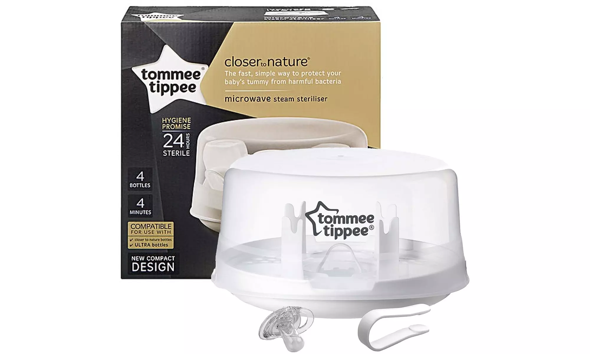 Stérilisateur à vapeur pour micro-ondes Closer to Nature de la marque Tommee Tippee - Primary Image