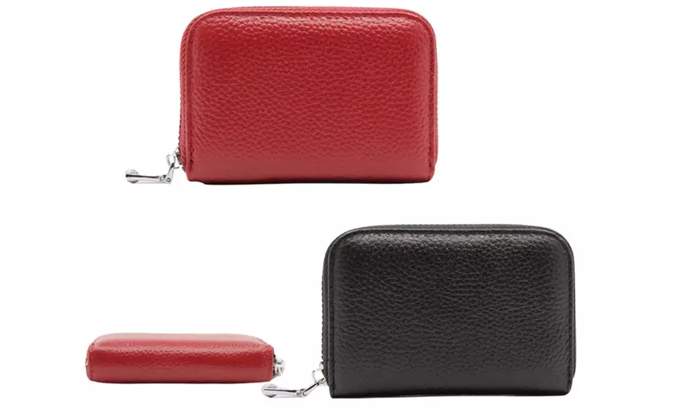 Portacarte in pelle RFID, protezione e stile in un formato compatto