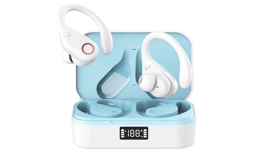 Image 2: Auriculares inalámbricos deportivos con gancho y Bluetooth 5.4