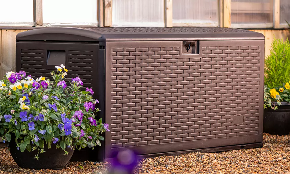 276L Heavy Duty Wicker Effect Storage Box