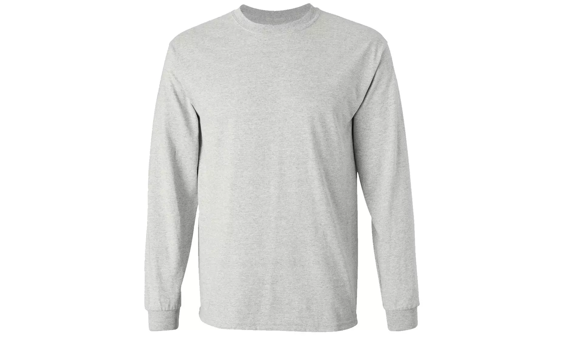 Men's Basic 100% Cotton Long Sleeve Crew Neck T-Shirt (S-3XL)