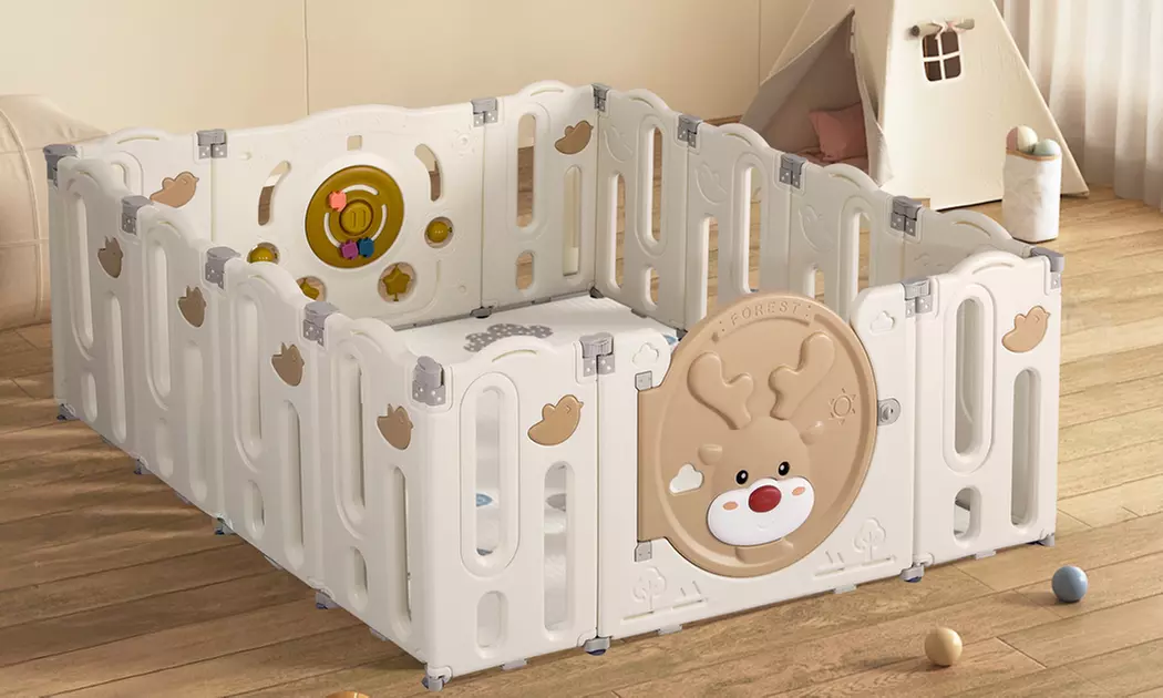 Dekko Modular HDPE Kids Playpen with Safety Gate