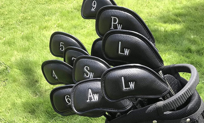 Image 5: One or Two Sets of 12-Piece Golf Club Head Covers