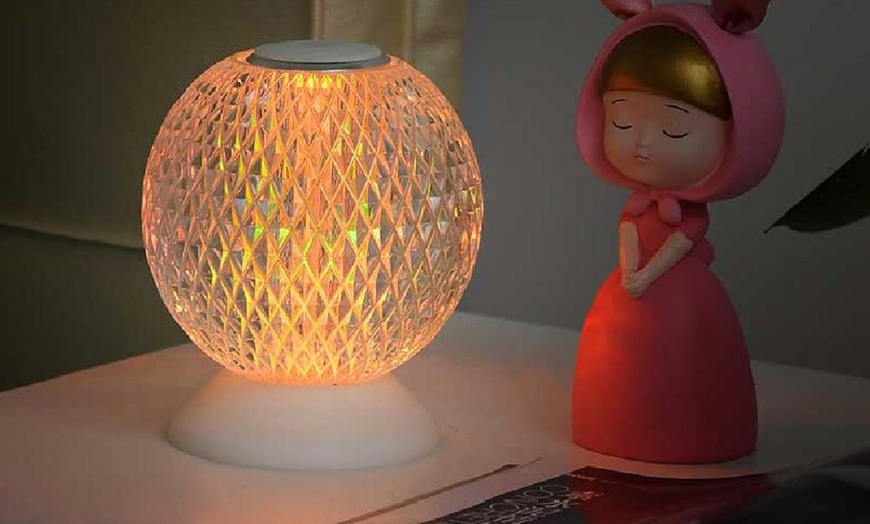 Image 7: Glass Ball USB Desk Lamp with Touch Sensor