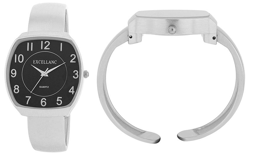 Image 6: Reloj de pulsera analógico con piedras brillantes de Excellance