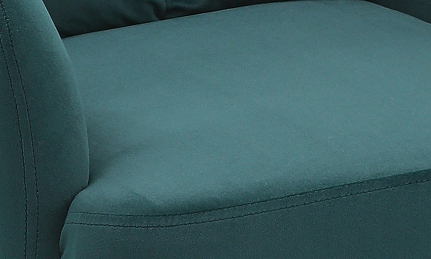Image 6: Living And Home Velvet Swivel Armchairs