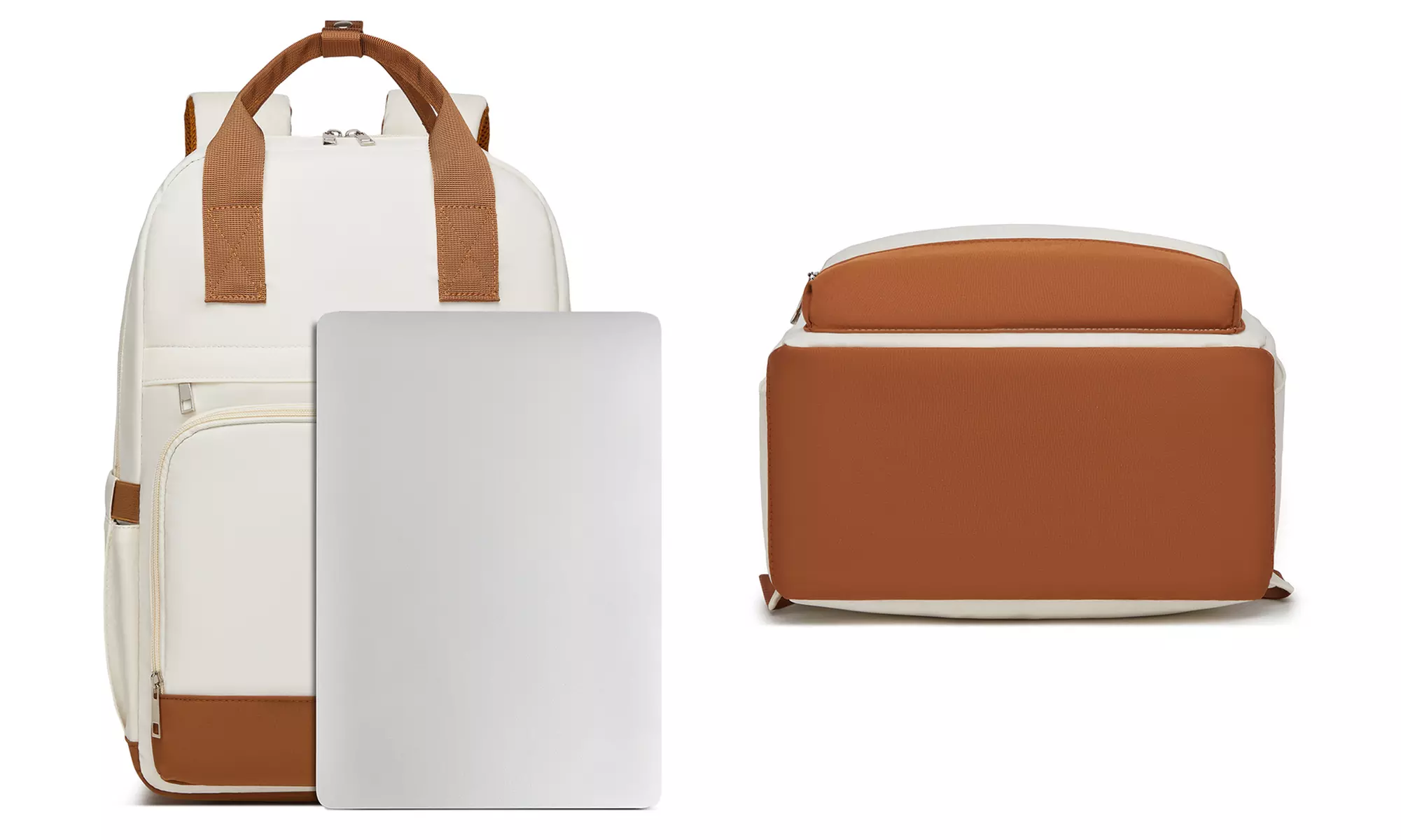 KONO wasserabweisender Rucksack mit Laptopfach und USB-Anschluss