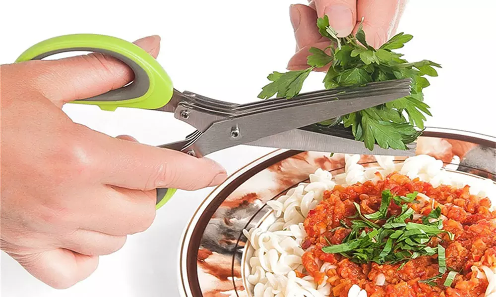 Multipurpose Kitchen Shears with 5 Stainless-Steel Blades and Cleaning Comb (1- or 2-Pack) - Primary Image