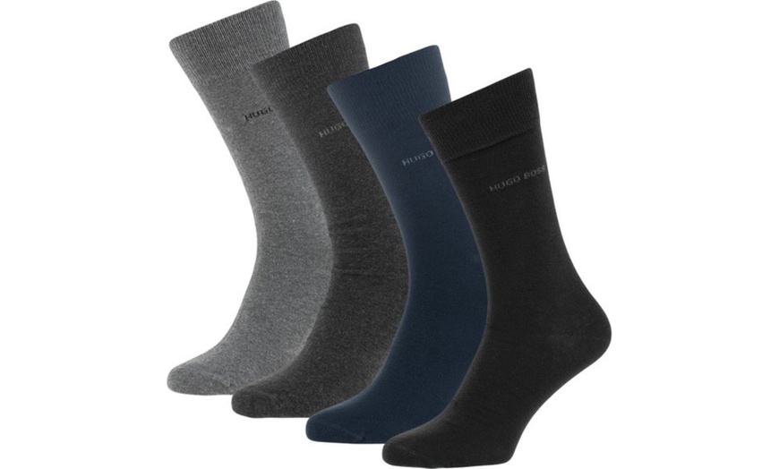 Image 5: Four-Pairs of Hugo Boss Men's Socks Gift Set in an Elegant Gift Box