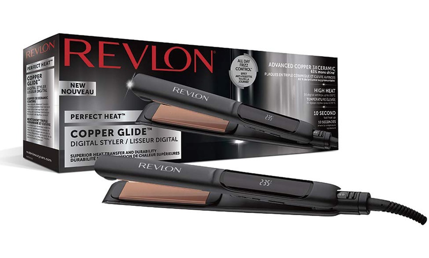 Image 1: Revlon Copper Hair Straightener