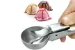 Ice Cream Scoop Easy Trigger Stainless Steel Cookie Water Melon Dough Spoon US - Second Medium