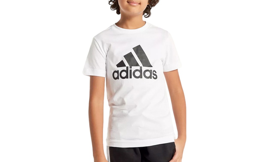 Image 9: Adidas Boys' Unisex Cotton Crew Neck Short Sleeve T-Shirt