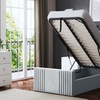 Image 18: DS Living Elara Winged Panel Bed With Ottoman Gas Lift