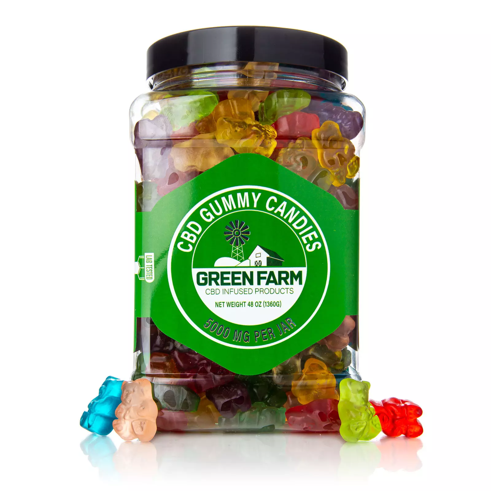 Explore Green Farm CBD Clear Bears: 500 to 5000 MG Power